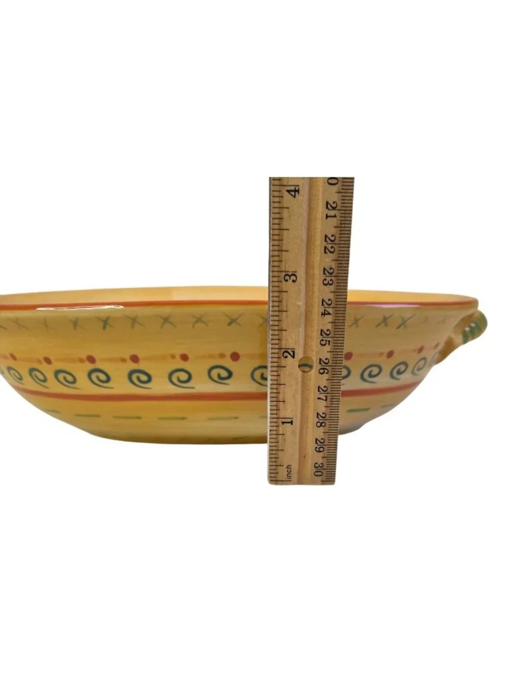 Pfaltzgraff Villa Della Luna Serving Vegetable Bowl Yellow Ceramic 11